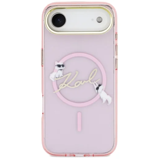 iPhone Air Karl Lagerfeld IML Choupettes Karl Script Logo MagSafe puzdro ružové - 3
