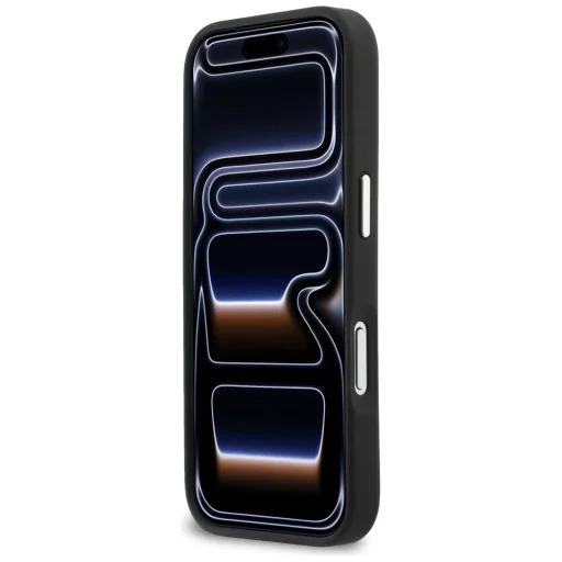 iPhone 17 Pro Karl Lagerfeld IML Glitter KL Diamantové Logo čierne puzdro - 5