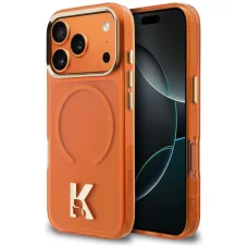 iPhone 17 Pro Max Karl Lagerfeld IML K Head Logo puzdro, oranžové