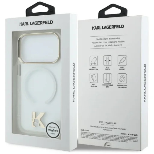 iPhone 17 Pro Max Karl Lagerfeld IML K Hlava Logo MagSafe puzdro priehľadné - 8