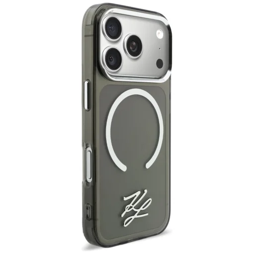 iPhone 17 Pro Karl Lagerfeld IML KL Script Logo puzdro MagSafe čierna - 4