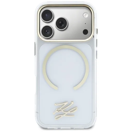 iPhone 17 Pro Karl Lagerfeld IML KL Script Logo MagSafe priehľadné puzdro, - 3