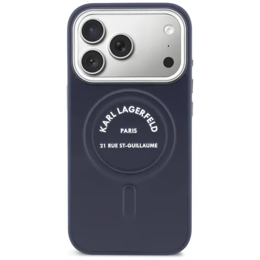 iPhone 17 Pro Karl Lagerfeld Karl RSG Logo modré MagSafe puzdro - 3