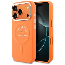 iPhone 17 Pro Karl Lagerfeld Karl RSG Logo MagSafe puzdro oranžové