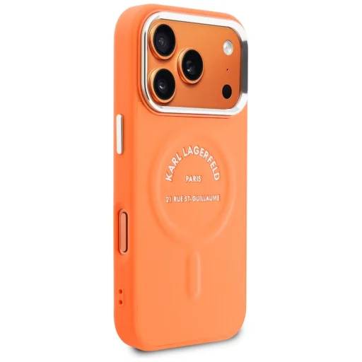 iPhone 17 Pro Karl Lagerfeld Karl RSG Logo MagSafe puzdro oranžové - 4