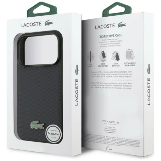 iPhone 17 Pro Lacoste Petit Pique Lakové Logo MagSafe puzdro námornícka modrá - 8