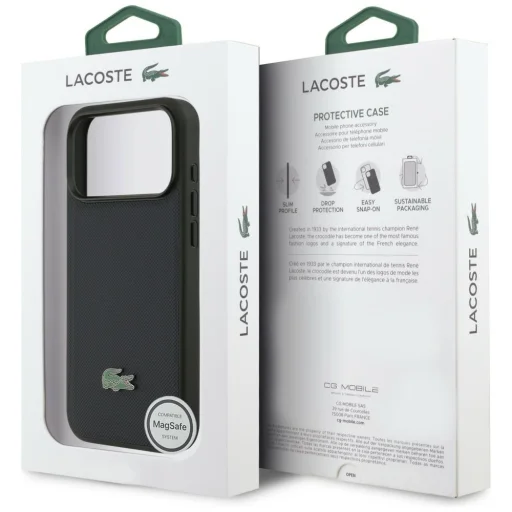 iPhone 17 Pro Max Lacoste Petit Pique lakované logo MagSafe obal námornícka modrá, - 8