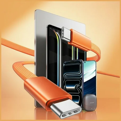 Oranžový USAMS U96 60W USB-C - USB-C 1,2m kábel - 2