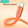 USAMS U97 60W USB kábel Type-C 30cm oranžový thumbnail