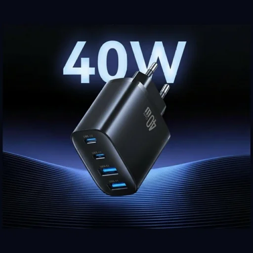 USAMS T70 40W 2xUSB-A/2xUSB-C čierna sieťová nabíjačka - 2