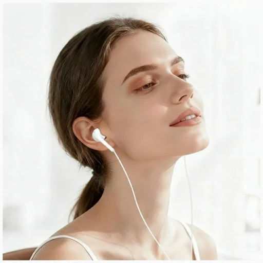 Stereo slúchadlá USAMS EP-50 USB-C 1.2m biela - 4