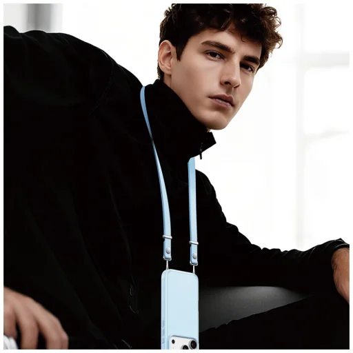 Usams ZB360 popruh na telefón svetlomodrý - 7