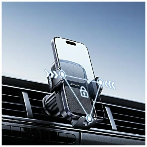 USAMS ZJ085 držiak do auta na ventilačnú mriežku čierny - 5