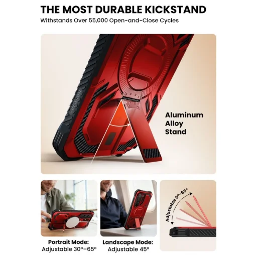 Samsung Galaxy S26 Ultra Supcase Iblsn Armorbox Mag Magsafe obal - Červená - 4