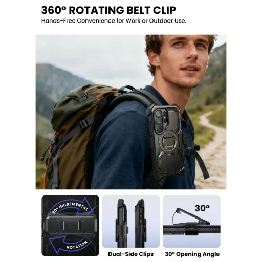 Samsung Galaxy S26 Ultra Supcase Iblsn Armorbox Clip Mag Magsafe obal čierny - 10