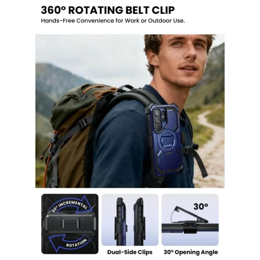 Samsung Galaxy S26 Ultra Supcase iBlason ArmorBox Clip Mag MagSafe tok Kobalt - 10