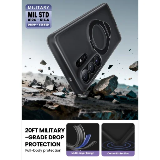 Samsung Galaxy S26 Ultra Supcase Cosmo Mag Magsafe puzdro, Mrazivá čierna - 7