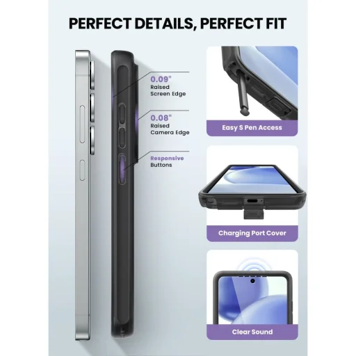 Samsung Galaxy S26 Ultra Supcase Cosmo Mag Magsafe puzdro, Mrazivá čierna - 9