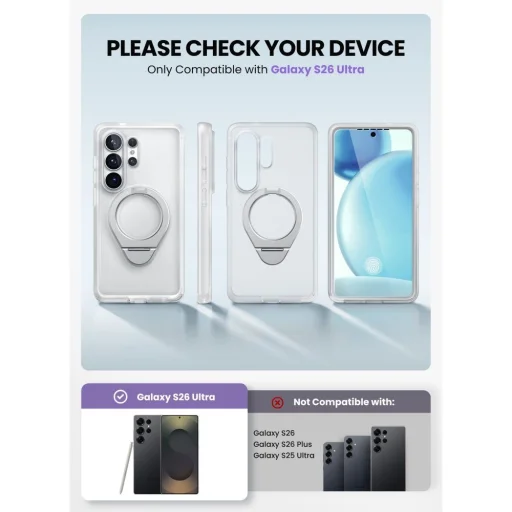 Samsung Galaxy S26 Ultra Supcase Cosmo Mag Magsafe prizmatické čisté puzdro - 4