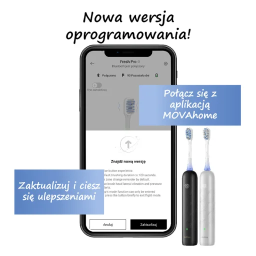 MOVA Fresh Pro elektrická zubná kefka (čierna) - 7