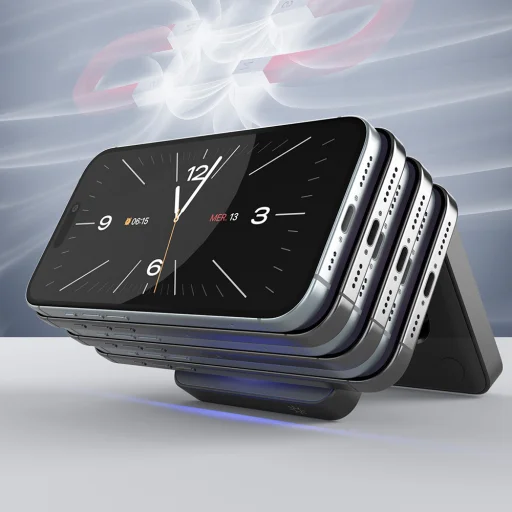 Blavec BQI-04 Qi 15W Magsafe nabíjací stojan 3v1 UniCharge (BQI04-QIMB) čierny - 9