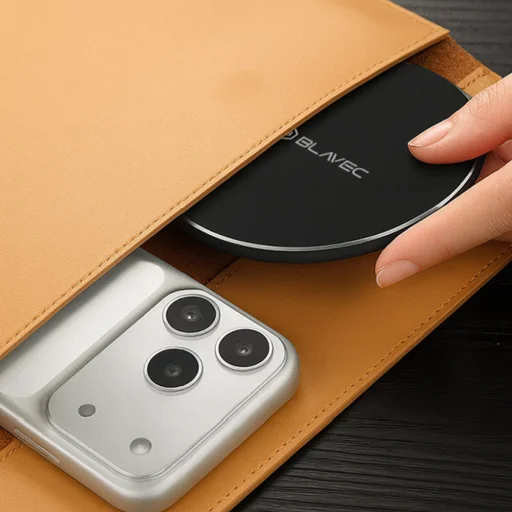 Blavec Indukčná nabíjačka BQI-06 Qi 15W UniCharge (BQI06-QIB) matná čierna - 2