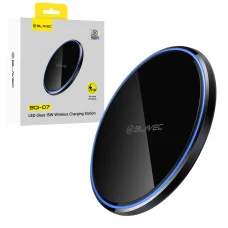 Blavec Indukčná nabíjačka BQI-07 Qi 15W UniCharge (BQI07-QIB) čierne sklo