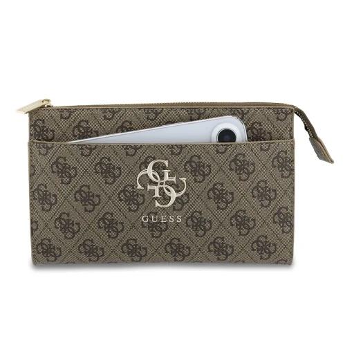 Guess PU 4G Kovové logo Puzdro na telefón Hnedá - 5