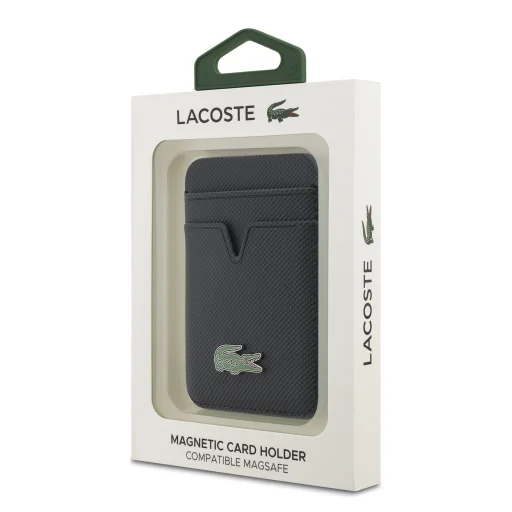 Lacoste PU Iconic Petit Pique MagSafe Peňaženka Tmavomodrá - 5