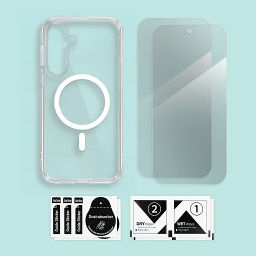 Samsung Galaxy S26 Magsafe puzdro + ochranné sklo kompatibilné s čítačkou odtlačkov prstov 2ks 9H 2.5D HD Alphajack - 2