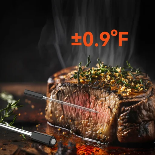 Meatmeet Pro fliptok s inteligentnou aplikáciou pre Bluetooth gril, rúru, údiarňu - čierne puzdro - 4