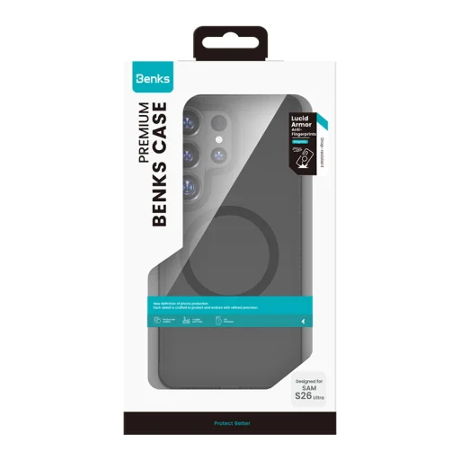 Samsung Galaxy S26 Čierne magnetické puzdro Benks Lucid Armor (A048) - 5