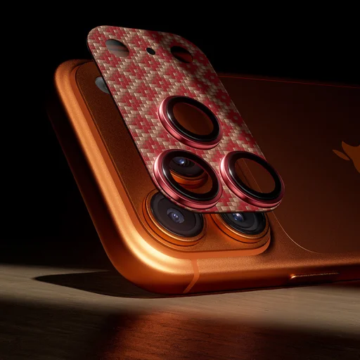 iPhone 17 Pro ArmorGrid oranžový Benks tvrdené sklo Armor Warrior Lens (OR69) (ostrovček fotoaparátu) ochranné sklo - 7