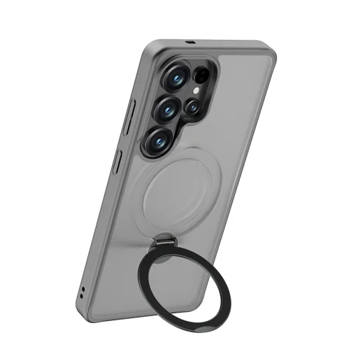 Samsung Galaxy S26 Ultra sivé Benks magnetické puzdro Mist so stojanom (A050) - 4