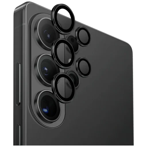 Samsung Galaxy S26 Ultra hliníkové ochranné sklo na objektív fotoaparátu čierne - 1