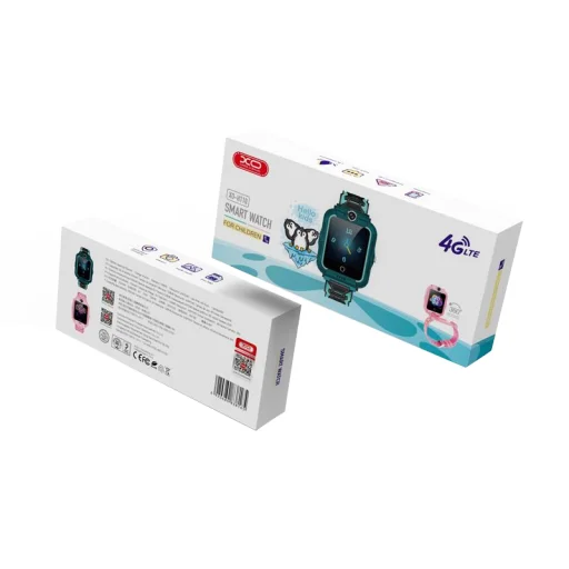 XO DESIGN Detské H110, ružové detské inteligentné hodinky 4G - 5