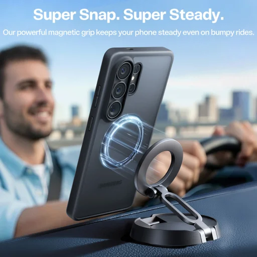 Samsung Galaxy S26 Ultra tmavofialové Torras - Guardian Magnetic Series puzdro - 2