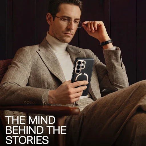 Samsung Galaxy S26 Ultra Iovry Black Torras - QPRO Leather Series tok - 5