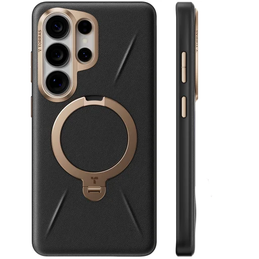 Samsung Galaxy S26 Ultra Iovry Black Torras - QPRO Leather Series puzdro - 2