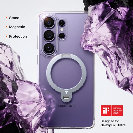 Samsung Galaxy S26 Ultra Átlátszó Torras Ostand Spin Sorozat tok - 2