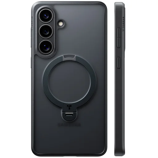 Puzdro Torras Ostand Spin Séria pre Samsung Galaxy S26 Plus čierne - 1