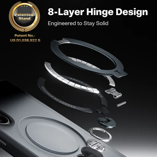 Puzdro Torras Ostand Spin Séria pre Samsung Galaxy S26 Plus čierne - 2