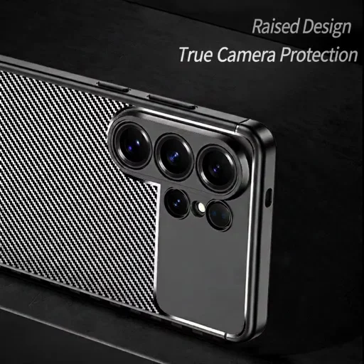 Samsung Galaxy S26 Ultra Fekete Techsuit CarbonFiber tok - 5