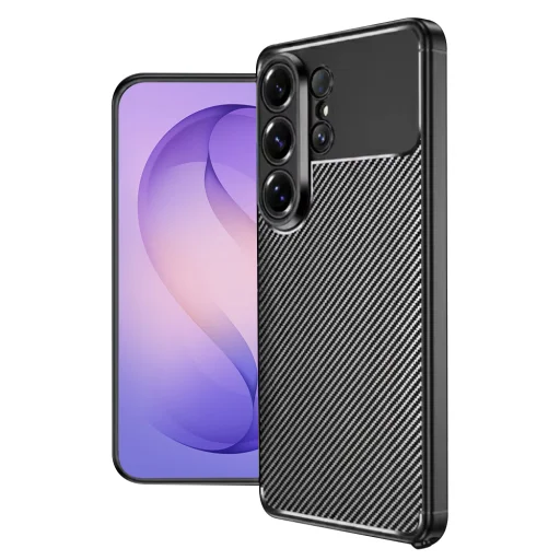 Samsung Galaxy S26 Ultra Čierny Techsuit CarbonFiber obal - 1