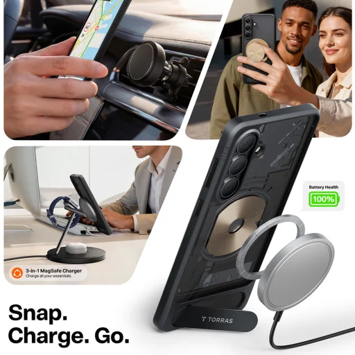 Samsung Galaxy S26 Čierny Torras Pstand puzdro - 7