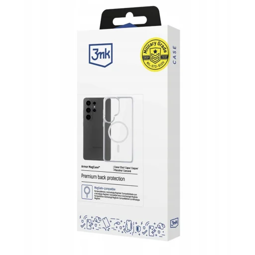 Samsung Galaxy S26 Ultra Priehľadné 3mk Armor MagCase puzdro - 7