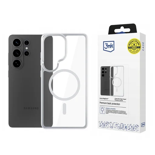 Samsung Galaxy S26 Ultra Priehľadné 3mk Armor MagCase puzdro - 1