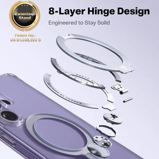 Samsung Galaxy S26 Ultra Átlátszó Torras Ostand Spin Sorozat tok - 3