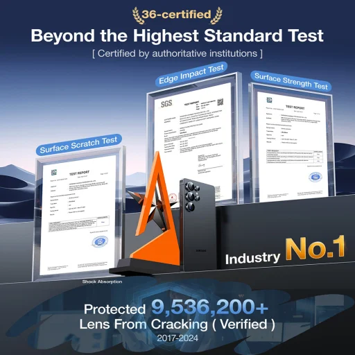 Samsung Galaxy S26 Ultra Čierny Torras Lensguard ochranné sklo na kameru - 6