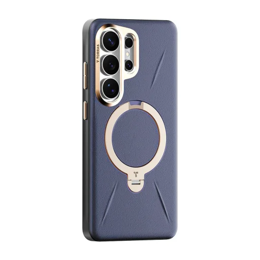 Samsung Galaxy S26 Ultra Sötét lila Torras - QPRO Leather Series tok - 3